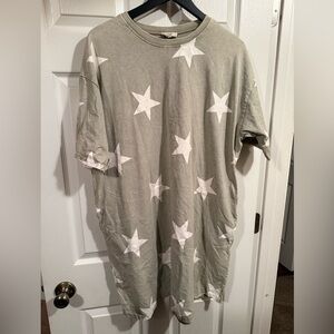 Star Patterned T-Shirt dress